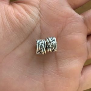 Bundle 2 Retired Pandora Forget Me Knot Charms Safety Clips Stoppers Spacers EUC